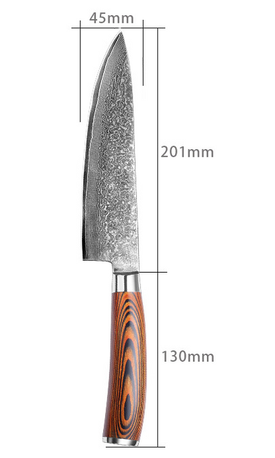 Cuchillo de Chef Damasco de 8 Pulgadas VG - Image 6