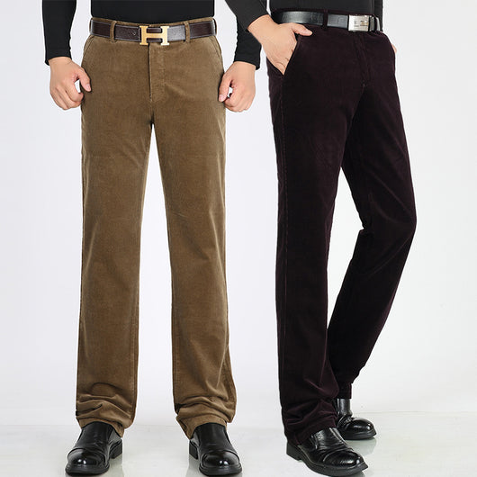 Pantalones de Pana Hombre Corte Recto y Amplio