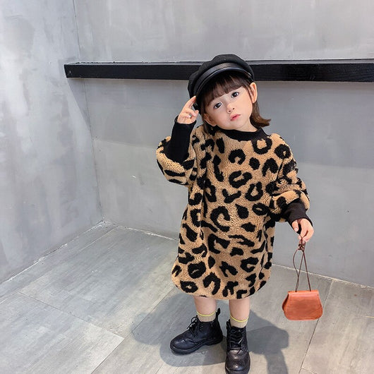 Blusa Infantil Estampado Leopardo Manga Larga Cálida en Cashmere - Image 2