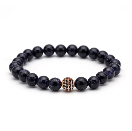 Pulsera de Cobre con Incrustación de Micro Corona y Circonita Blanca Natural - Image 8