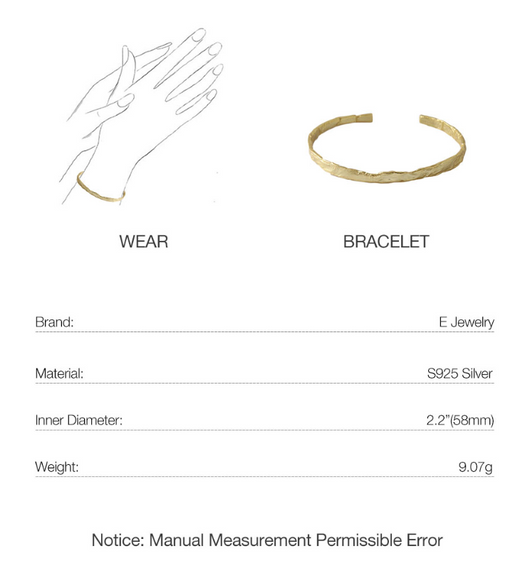 Pulsera de Oro Laminado con Diseño Irregular - Image 4