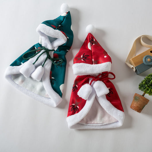 Capa de Caperucita Roja para Gatos - Disfraz Navideño
