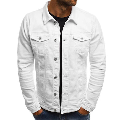 Chaqueta Casual de Mezclilla para Hombre con Botones - Image 3