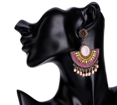 Aretes Bohemios Elegantes con Borlas y Cuentas - Image 6