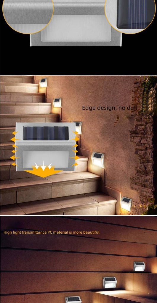 Lámpara Solar LED para Escaleras y Jardín - Luz Nocturna Inteligente - Image 10