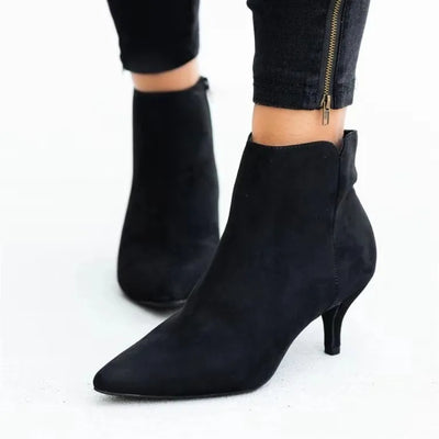 Botas Cortas Nude Talla Grande - Cómodas con Cierre y Diseño Casual - Image 7