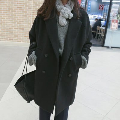 Abrigo de Lana Slim Largo Temperamento para Invierno - Image 19