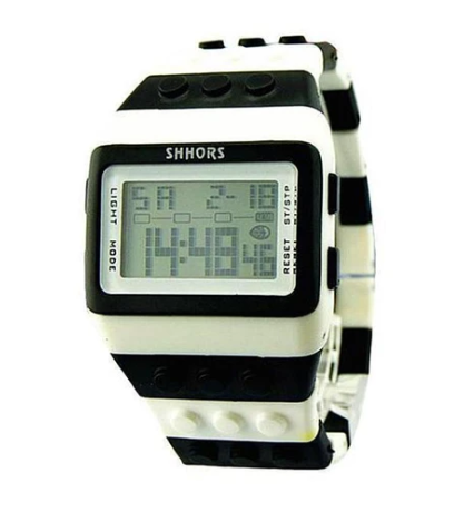 Reloj Digital con Diseño de Bloques de Construcción - Image 5
