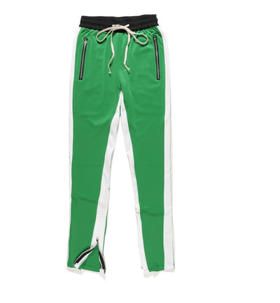 Pantalones Casuales Retro con Rayas de Color y Cierre Interno - Image 18