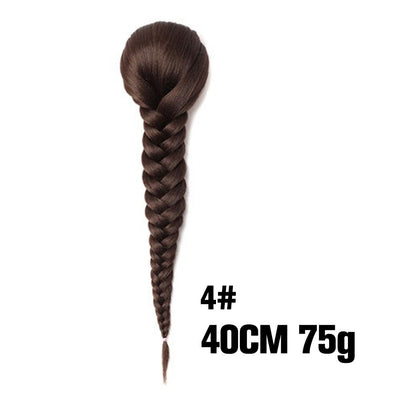 Peluca Trenza Sintética Cola de Caballo Estilo Fishtail para Mujer - Image 24