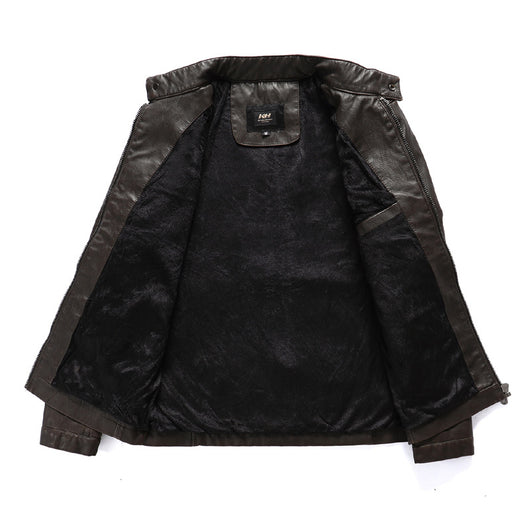Chaqueta de Cuero PU a Rayas Gruesas - Image 3
