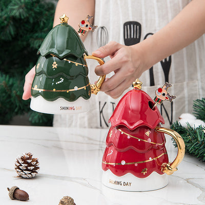 Taza de Cerámica con Árbol de Navidad - Image 3
