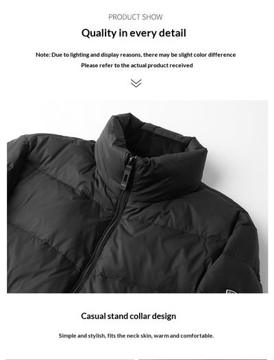 Chaqueta de Plumas para Hombre con Cuello Alto - Abrigo Cálido Otoño Invierno - Image 9
