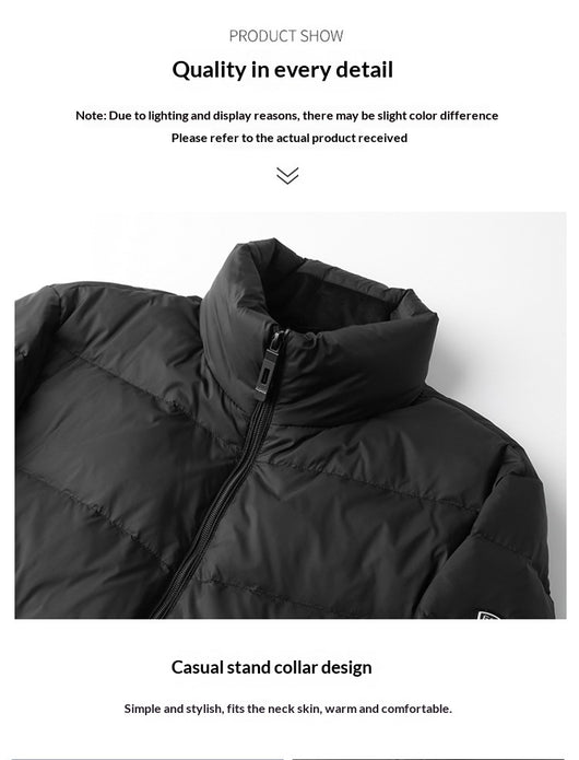 Chaqueta de Plumas para Hombre con Cuello Alto - Abrigo Cálido Otoño Invierno - Image 9