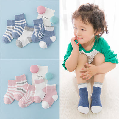 Calcetines de Algodón a Rayas para Niños - Invierno