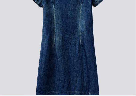 Falda Vaquera Corta Casual Estilo Coreano - Talla Grande