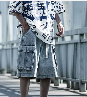 Shorts de Denim Holgados para Hombre