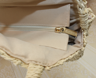 Bolso Tejido de Rafia Redondo - Bolsa de Playa Artesanal para Mujer - Image 4