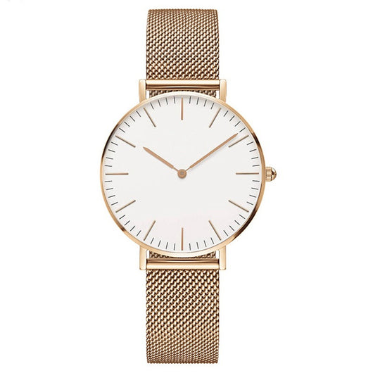 Reloj de Hombre Cuarzo Oro Rosa Ultra Delgado con Correa de Acero Doble Aguja - Image 7
