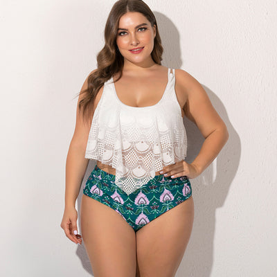 Traje de Baño Deportivo Talla Grande con Abertura Frontal - Image 13