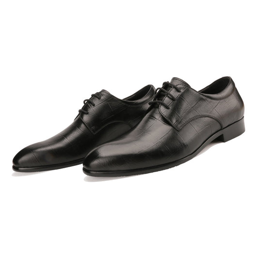 Zapatos Derby de Cuero Artesanales para Hombre - Diseño Cuadriculado Punta Fina - Image 15