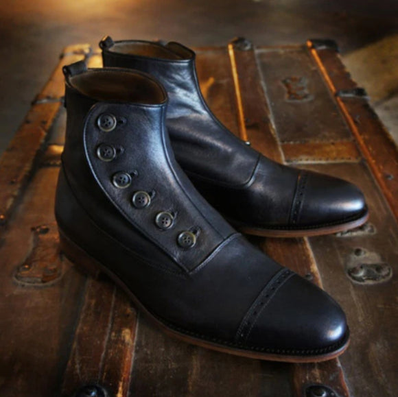 Botas de Negocios para Hombre con Tacón Bajo - Colección Otoño