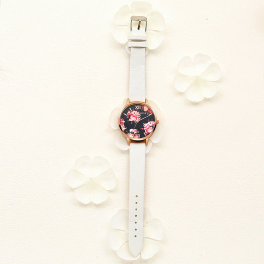 Reloj de Pulsera Lvpai para Mujer en Oro Rosa con Diseño Floral y Correa de Cuero - Image 18