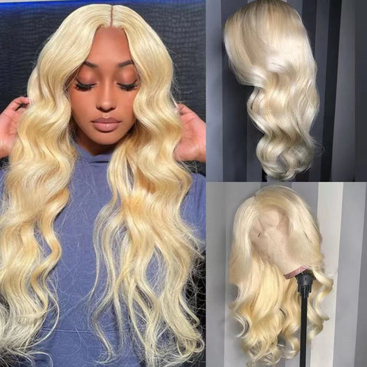 Peluca Rubia Ondas Grandes Cabello Largo Rizado para Mujeres Africanas con Encaje - Image 8