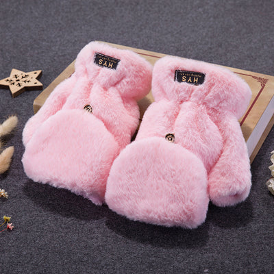 Guantes Mitones Cálidos Estilo Coreano para Parejas - Medio Dedo Acolchado - Image 7