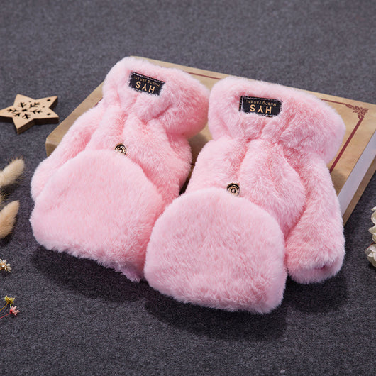 Guantes Mitones Cálidos Estilo Coreano para Parejas - Medio Dedo Acolchado - Image 7