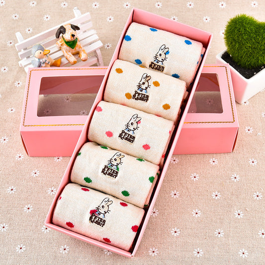 Calcetines de Algodón Puro para Mujer con Diseño Infantil - Image 2