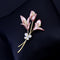 Contracted stereo flower brooch Butterfly flower Pink