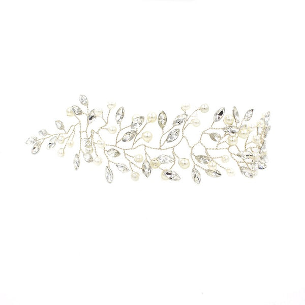 Diadema Nupcial con Perlas y Cristales para Boda - Image 11