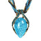 Vintage Bohemian Opal Crystal Necklace Sea Azul