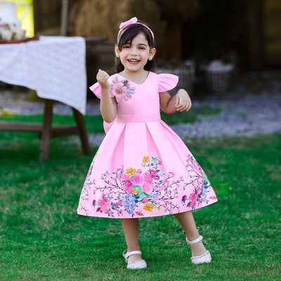 Vestido Princesa Estampado Forjado con Diadema - Image 10