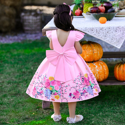Vestido Princesa Estampado Forjado con Diadema - Image 12