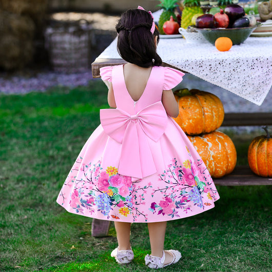 Vestido Princesa Estampado Forjado con Diadema - Image 12
