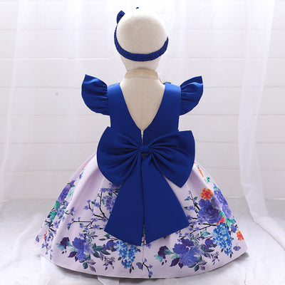 Vestido Princesa Estampado Forjado con Diadema - Image 15