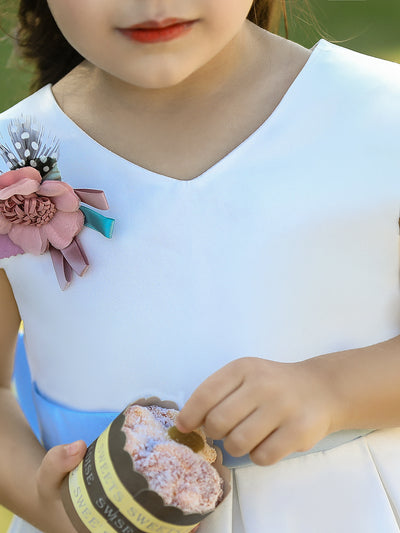 Vestido Princesa Estampado Forjado con Diadema - Image 16