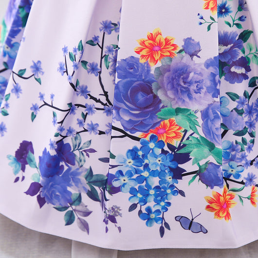 Vestido Princesa Estampado Forjado con Diadema - Image 21