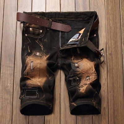 Pantalones Vaqueros Rotos Retro con Stretch para Hombre - Image 19