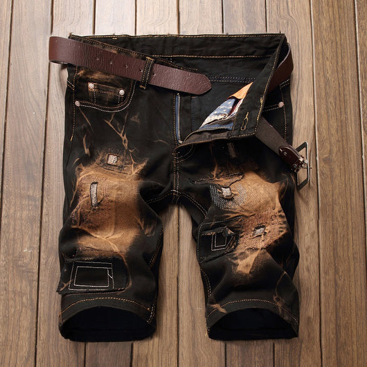 Pantalones Vaqueros Rotos Retro con Stretch para Hombre - Image 19