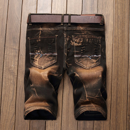 Pantalones Vaqueros Rotos Retro con Stretch para Hombre - Image 20