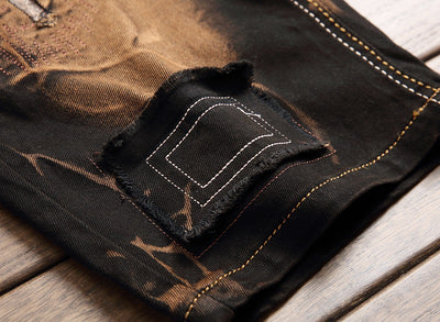 Pantalones Vaqueros Rotos Retro con Stretch para Hombre - Image 25