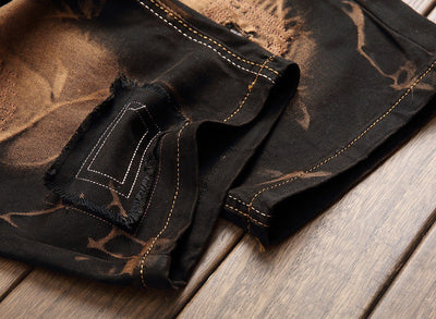 Pantalones Vaqueros Rotos Retro con Stretch para Hombre - Image 27