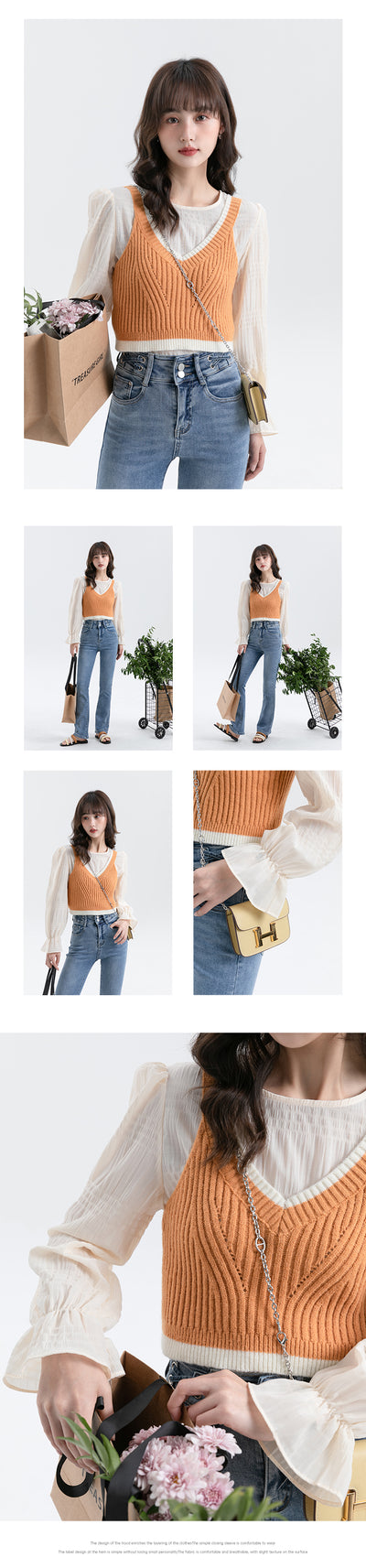 Conjunto de Dos Piezas con Tirantes - Blusa Suelta y Cómoda - Image 6
