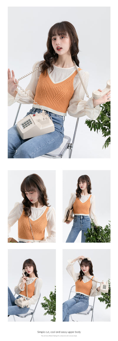 Conjunto de Dos Piezas con Tirantes - Blusa Suelta y Cómoda - Image 7