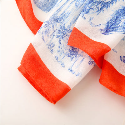 Pañoleta Estampada de Algodón y Lino - Versátil y Elegante - Image 23