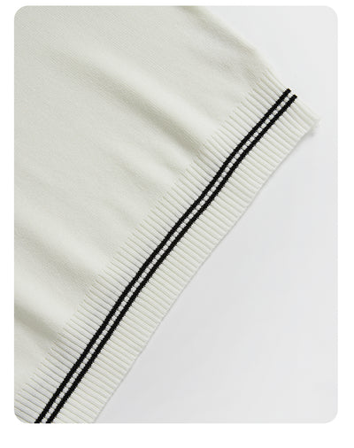 Suéter Tejido Tipo Polo con Efecto Dos Piezas para Mujer - Image 17