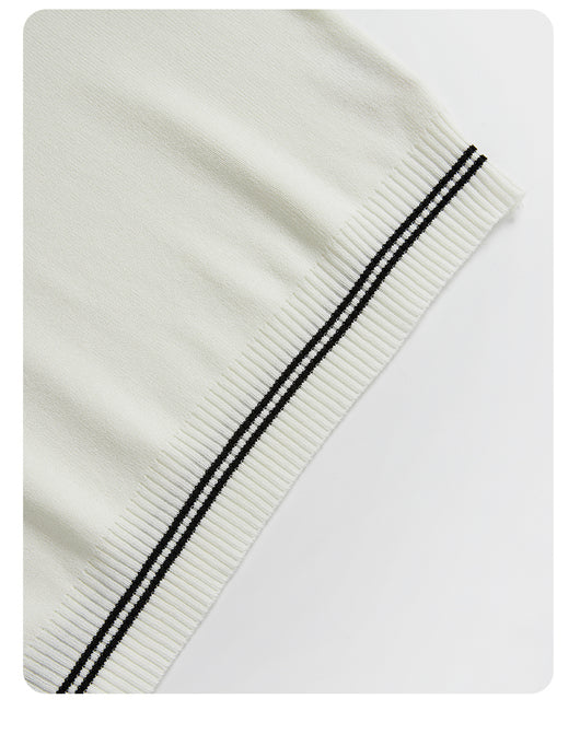Suéter Tejido Tipo Polo con Efecto Dos Piezas para Mujer - Image 17